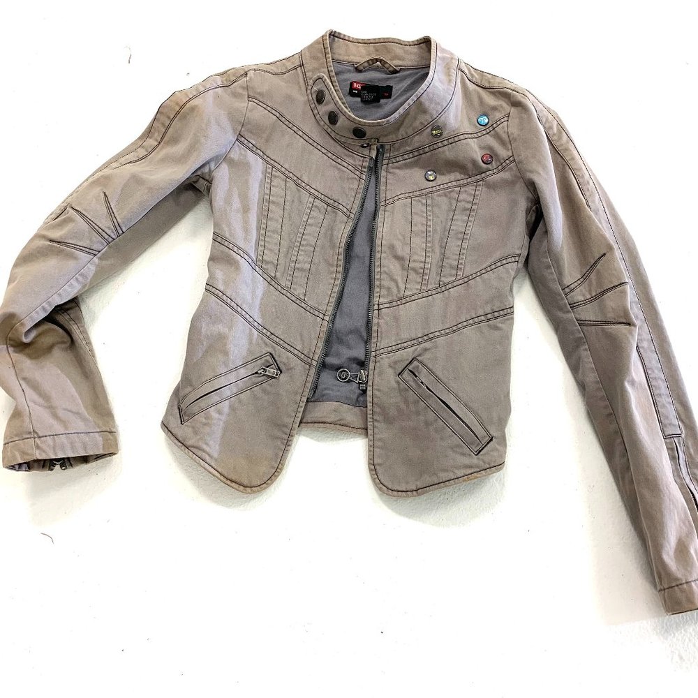 Diesel Cotton Twill Moto Jacket